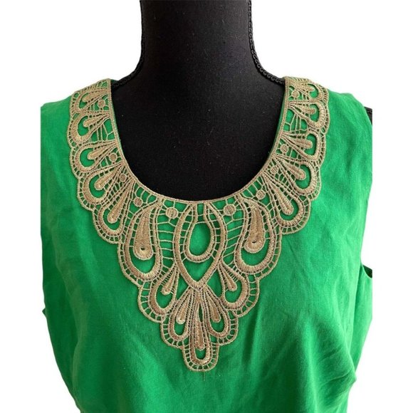 J Howard Casual Green Sleveless Dress Women - Picture 4 of 7